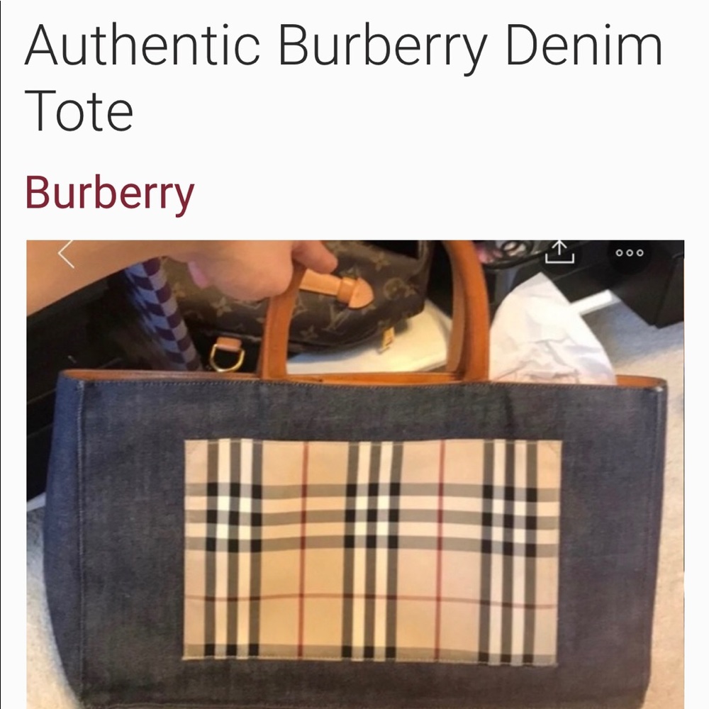 Authentic Burberry Denim Tote